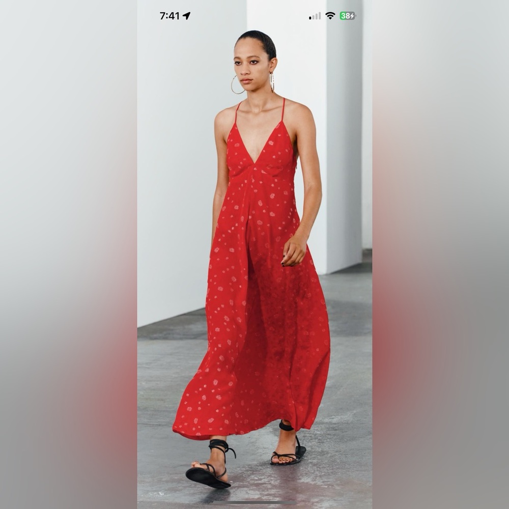 Zara midi strappy dress zw collection XL